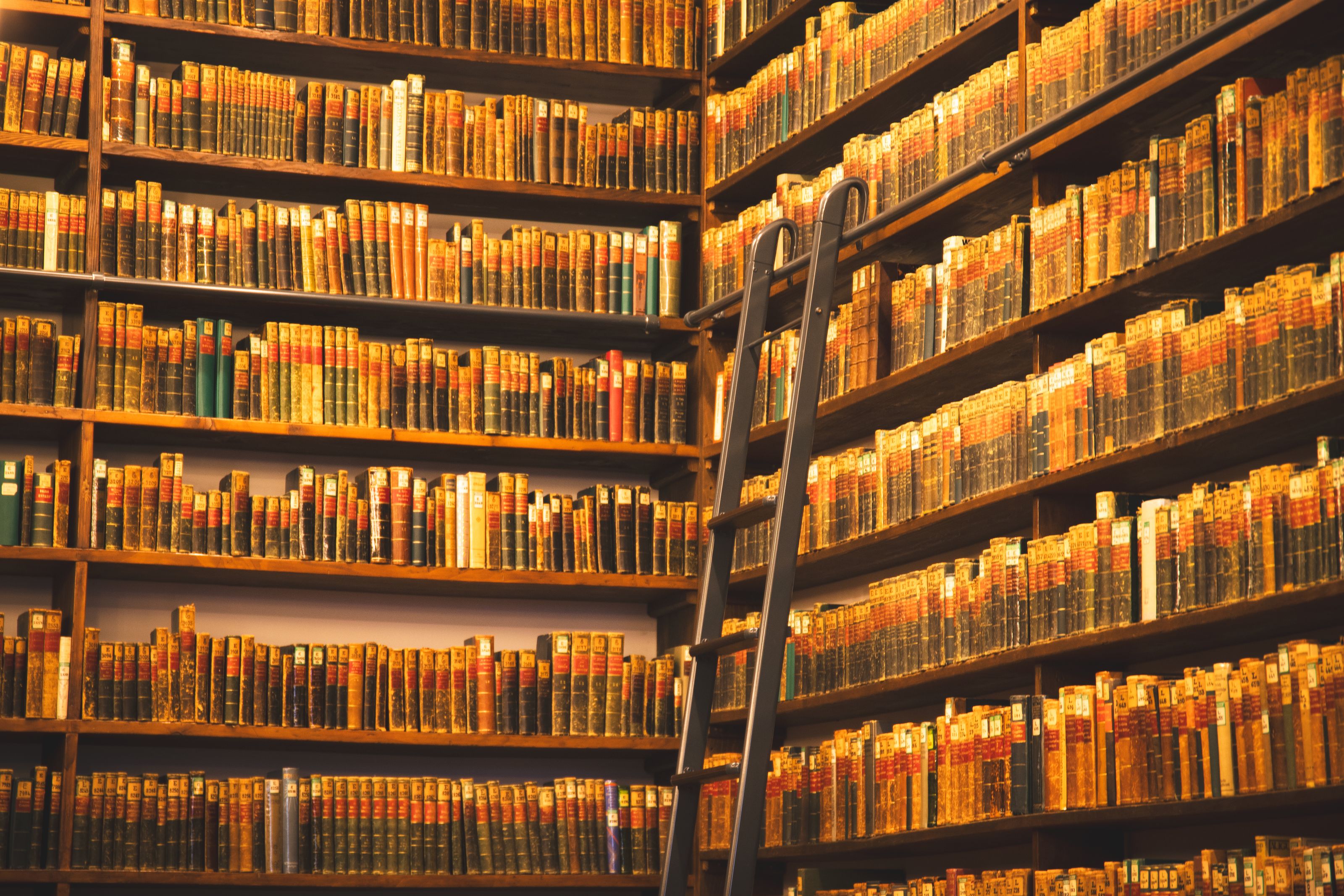 Juristische Fachbibliothek mit gebundenen Gesetzbüchern
